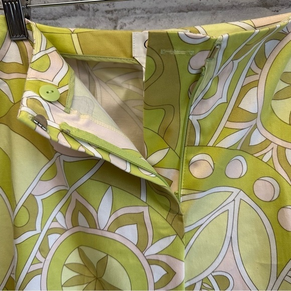 TALBOTS fun print stretch pants women’s size 10 green lime - Picture 4 of 7